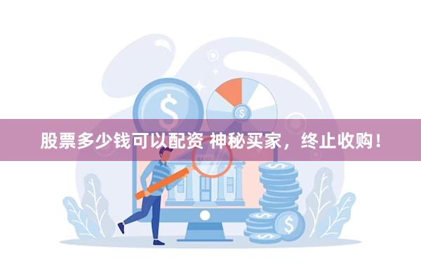 股票多少钱可以配资 神秘买家，终止收购！