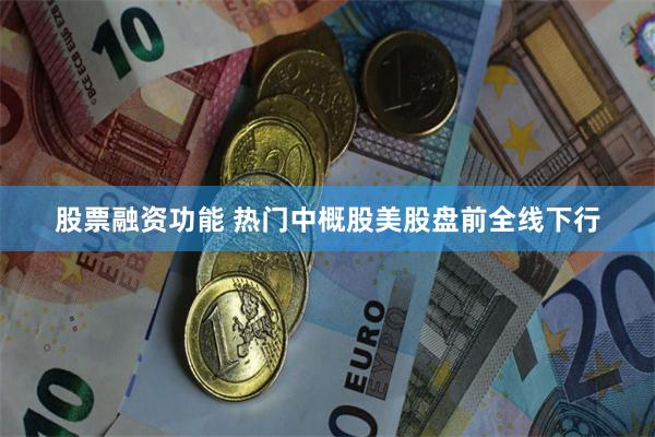 股票融资功能 热门中概股美股盘前全线下行